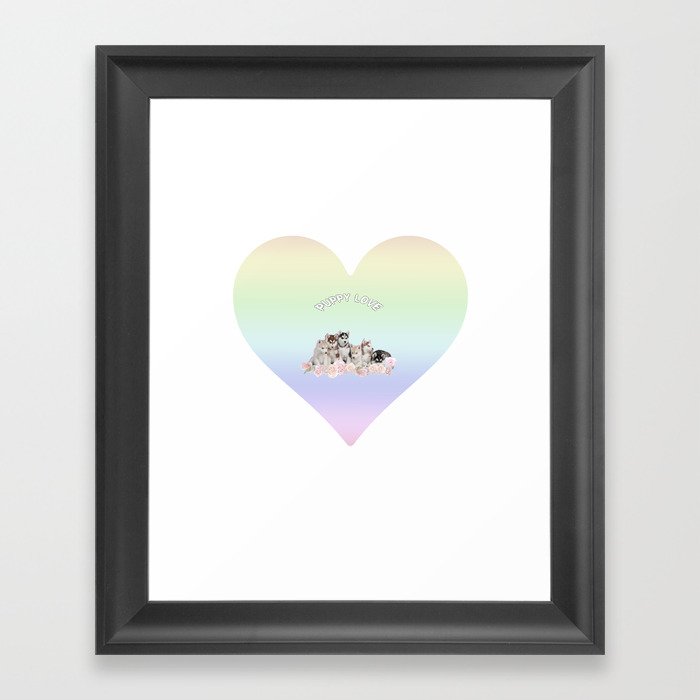 PUPPY LOVE Framed Art Print