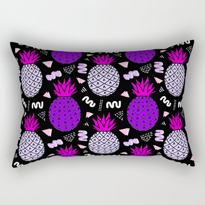 Memphis Pineapple Art Rectangular Pillow