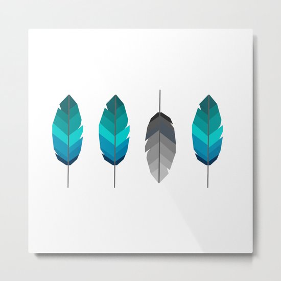 Feathers Metal Print