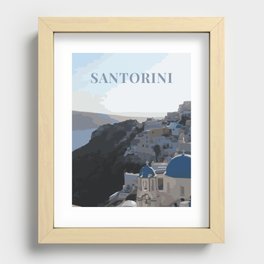 Santorini Digital Print Recessed Framed Print