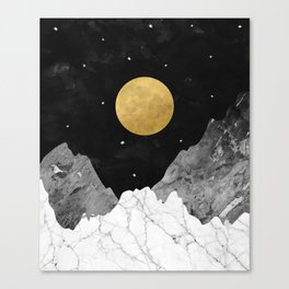 Moon and Stars Canvas Print