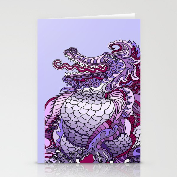 Dragon Royal Purple Stationery Cards