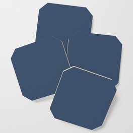 Ensign Blue navy solid color. Classic plain pattern  Coaster