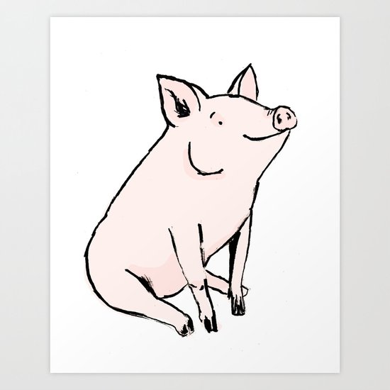 Pig Art Print