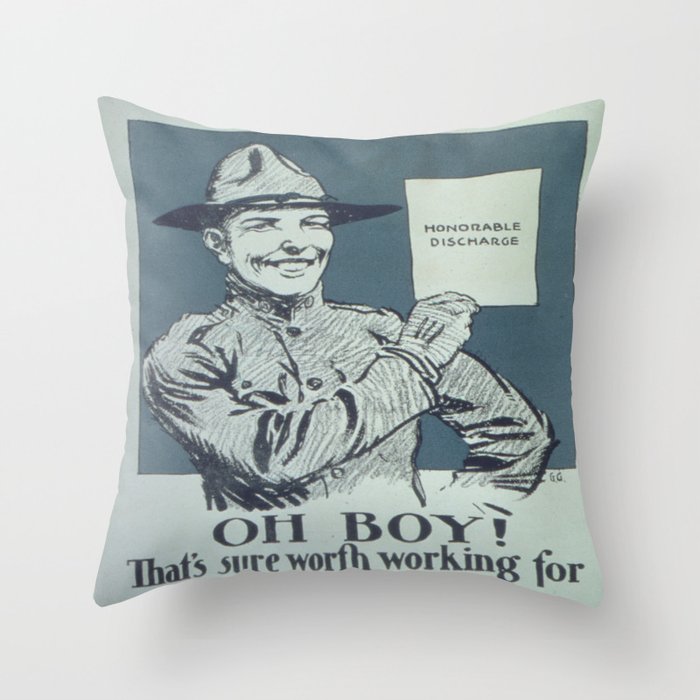 Vintage poster - Honorable Discharge Throw Pillow