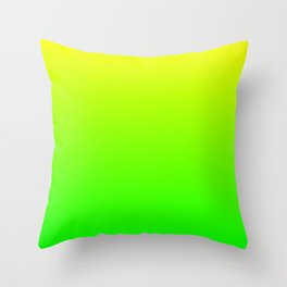 Neon Yellow & Green Gradient  Throw Pillow