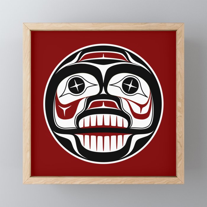 Northwest Pacific coast Haida Weeping skull Framed Mini Art Print