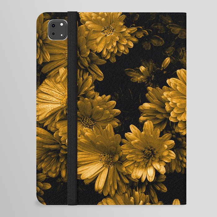 Golden floral pattern design | Close-up of Gerbera daisies bouquet  iPad Folio Case