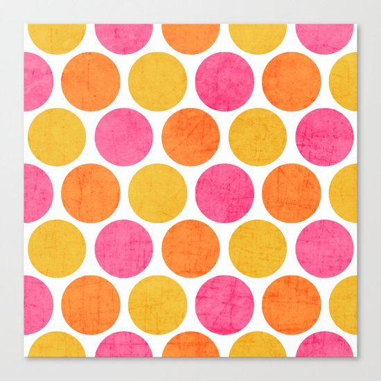 summer polka dots Canvas Print
