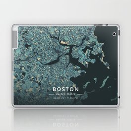 Boston, United States - Cream Blue Laptop & iPad Skin