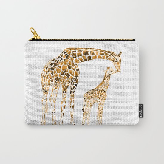 family girrafes, watercolor Carry-All Pouch