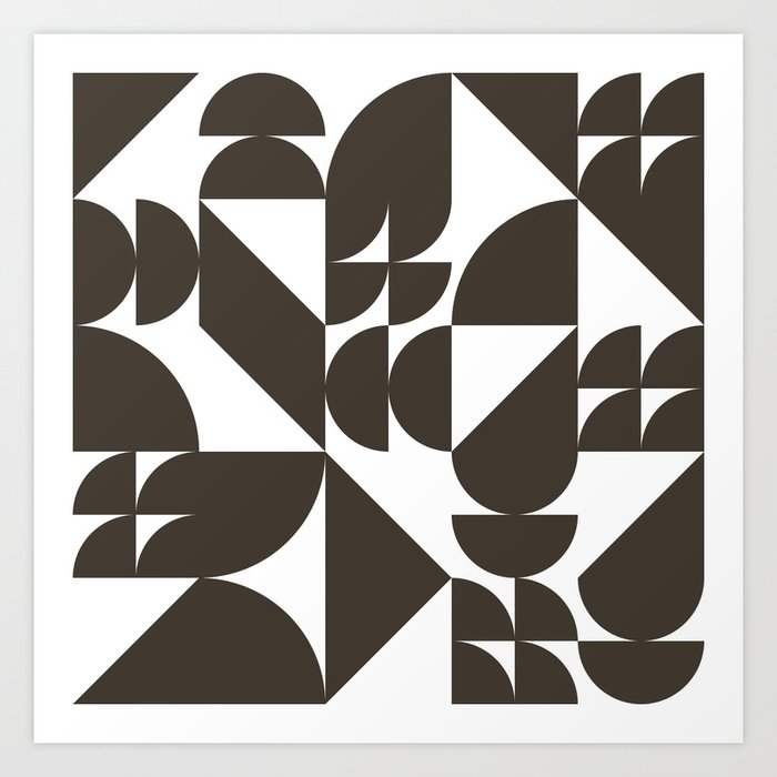 Geometrical modern classic shapes composition 5 Art Print