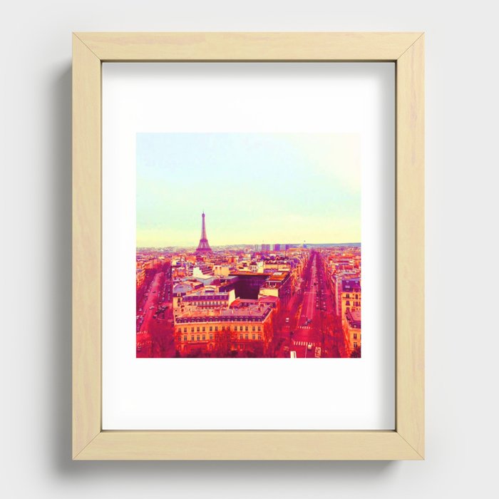 PARIS IN PINK Recessed Framed Print