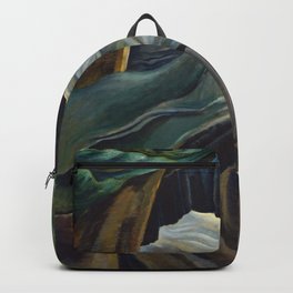Forest, British Columbia, Banff sequoia redwood forest landscape painting by Emily Carr for home, wall, and bedroom decor Backpack