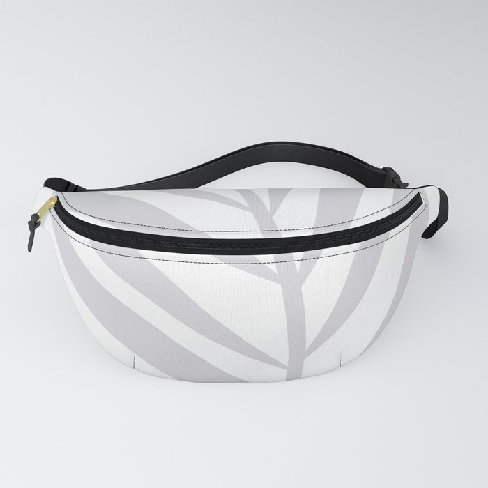 Tropical Gray Leaf Fanny Pack
