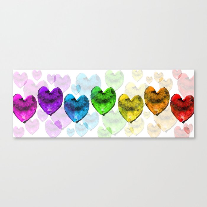 Colorful Happy Heart Art Healing Hearts Canvas Print