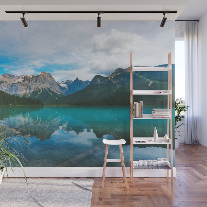 The Mountains and Blue Water - Nature Photography Wall Mural