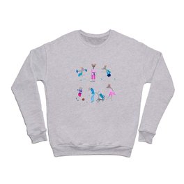 Funny painted sporty mice Crewneck Sweatshirt