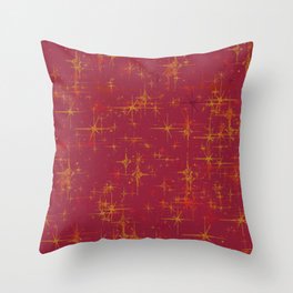 Starlight Red Throw Pillow