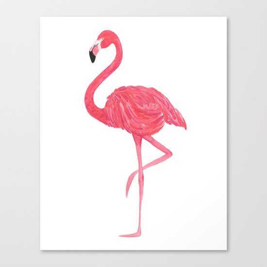 Flamingo fuchsia flap Canvas Print