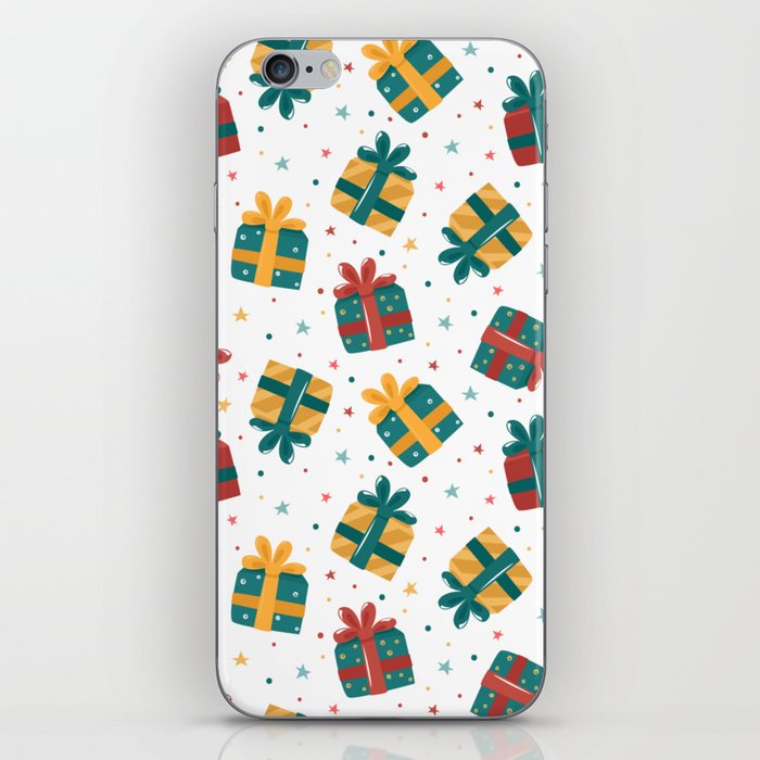 Christmas gifts seamless pattern iPhone Skin