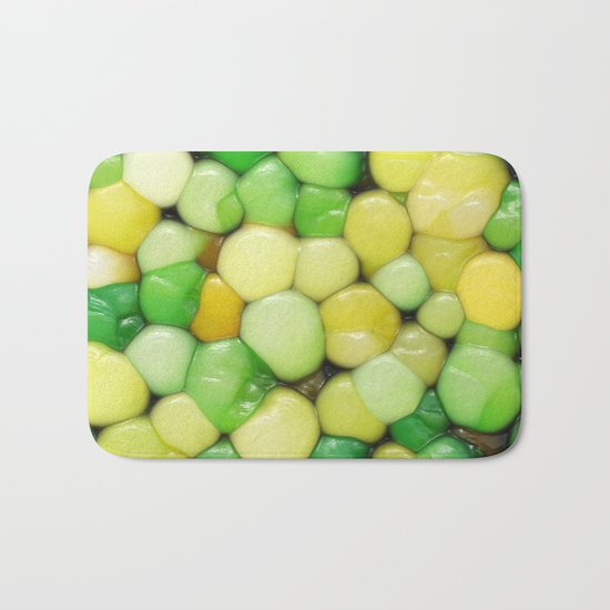 Lemon Lime Abstract Bath Mat
