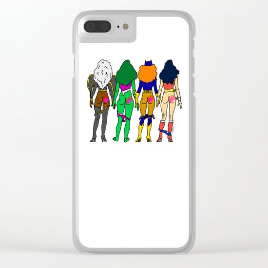 Superhero Love 2 - Foursome Clear iPhone Case