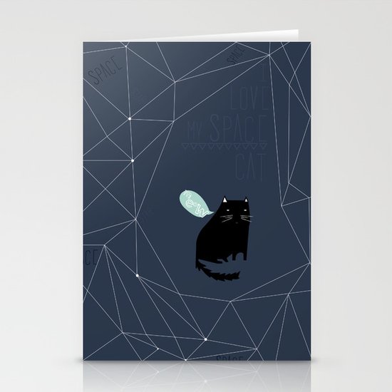 my_spacecat Stationery Cards