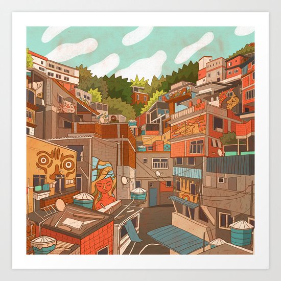 Favela Art Print