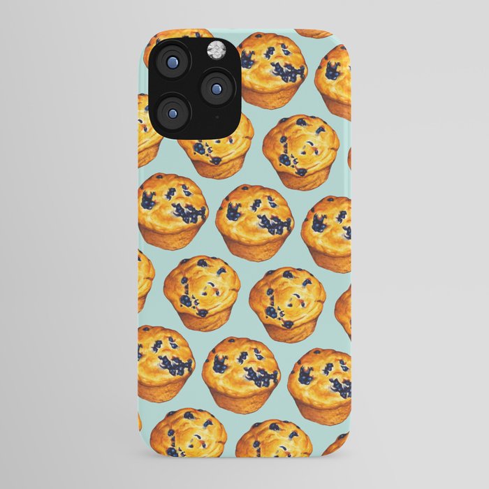 Blueberry Muffin Pattern iPhone Case