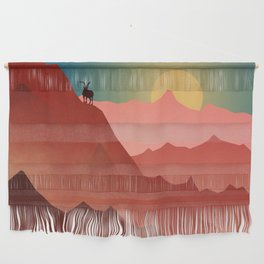 Goat in a mountain Wall Hanging