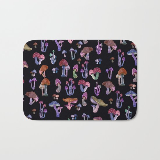 mushrooms at nigth Bath Mat
