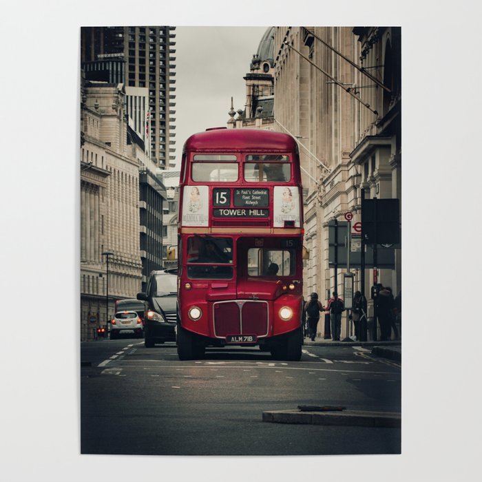Vintage London Bus Poster