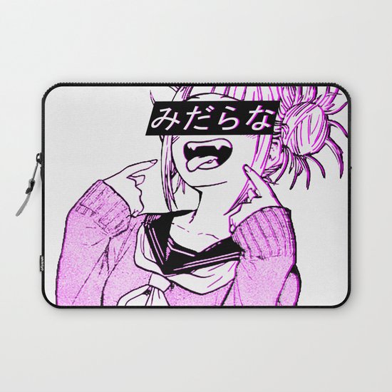 Lewd Sad Japanese Anime Aesthetic Laptop Sleeve By Poser Boy