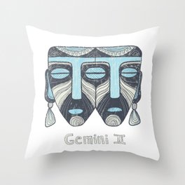 Gemini. Zodiac Sign. Throw Pillow