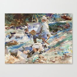 An Artist at His Easel (1914) by John Singer Sargent Canvas Print