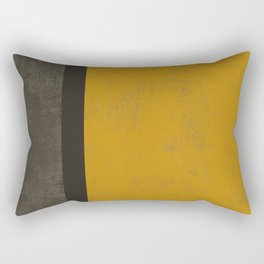 Abstract mustard grey Rectangular Pillow