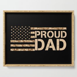 Proud Dad Patriotic American Serving Tray