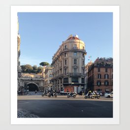 Mopeds in the Streets, Rome, Italy Art Print