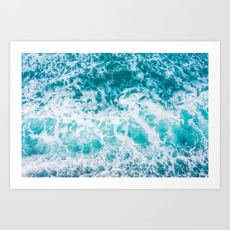 Ocean Waves From Above Art Print By Goosh Society6