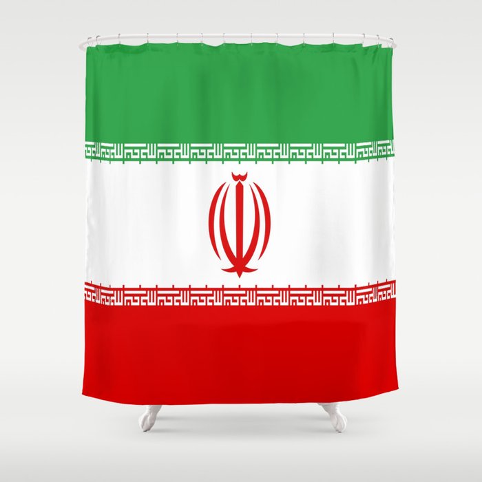 flag of iran- Persia, Iranian,persian, Tehran,Mashhad,Zoroaster. Shower Curtain