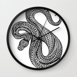 Ornate ball python Wall Clock
