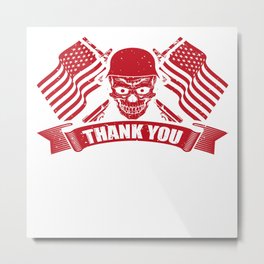 Thank You Soldier Army Metal Print