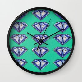 Diamonds (blue) Wall Clock