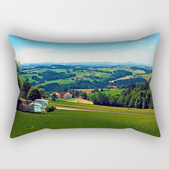Condensation trail with some scenery Rectangular Pillow