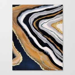 Navy Geode Resin Art Canvas Print