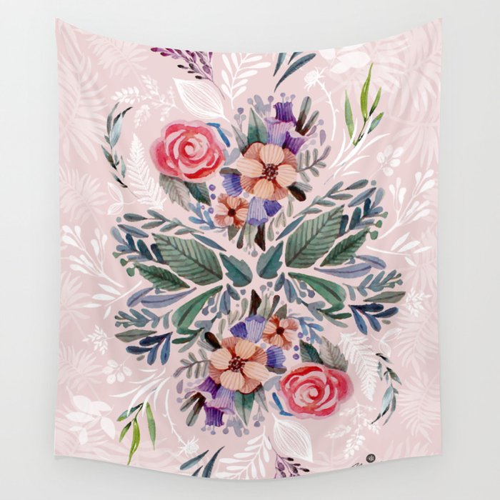 Flower love Wall Tapestry