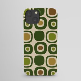 Mid Century Modern Modern Organic Shapes Pattern 321 Green iPhone Case