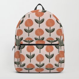Sunshine pops - dusty orange, deep green and pastel peach Backpack