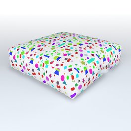 Confetti Popper [White] Outdoor Floor Cushion
